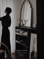 ケヤキガラスの洗練されたアンティークスタイルミラー - 美しいインテリアのアクセントに最適! hrn-5261