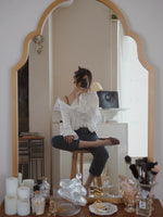 ケヤキガラスの洗練されたアンティークスタイルミラー - 美しいインテリアのアクセントに最適! hrn-5261