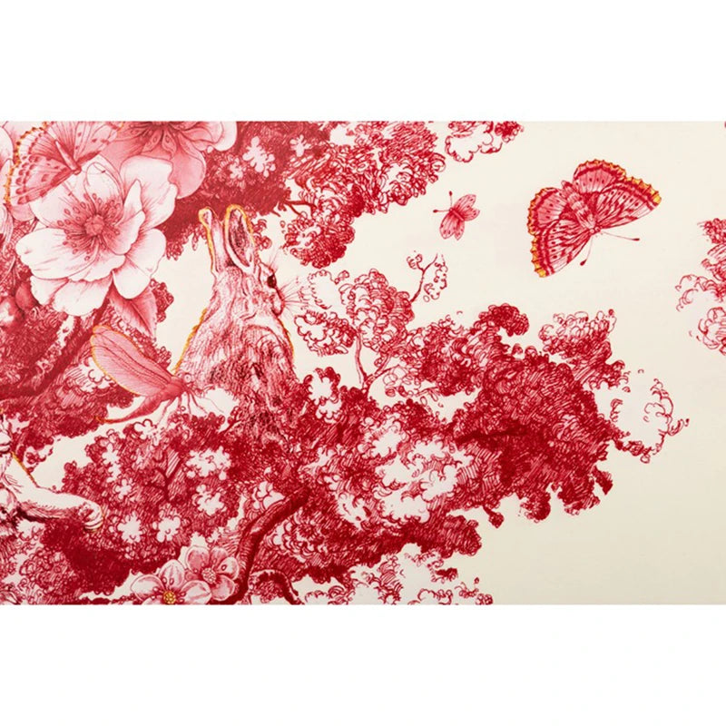 美しいカバノキ製センターテーブル - シックなデザインと優雅な花柄でリビングを彩る hrn-5266