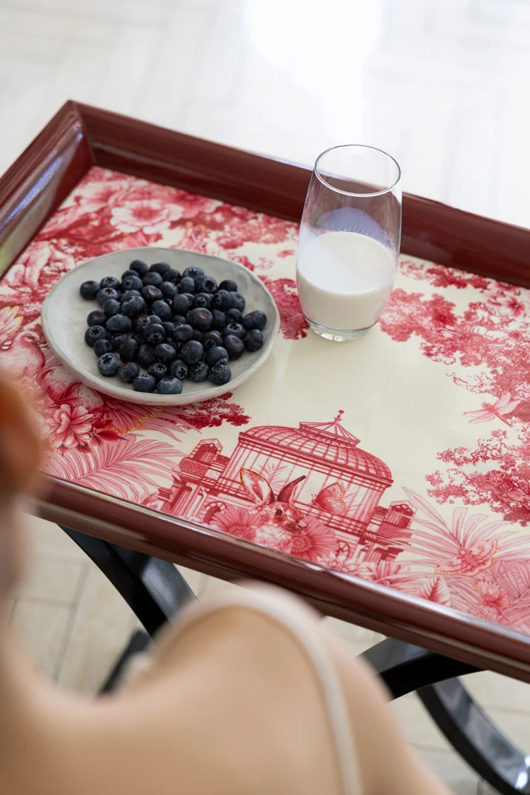 美しいカバノキ製センターテーブル - シックなデザインと優雅な花柄でリビングを彩る hrn-5266