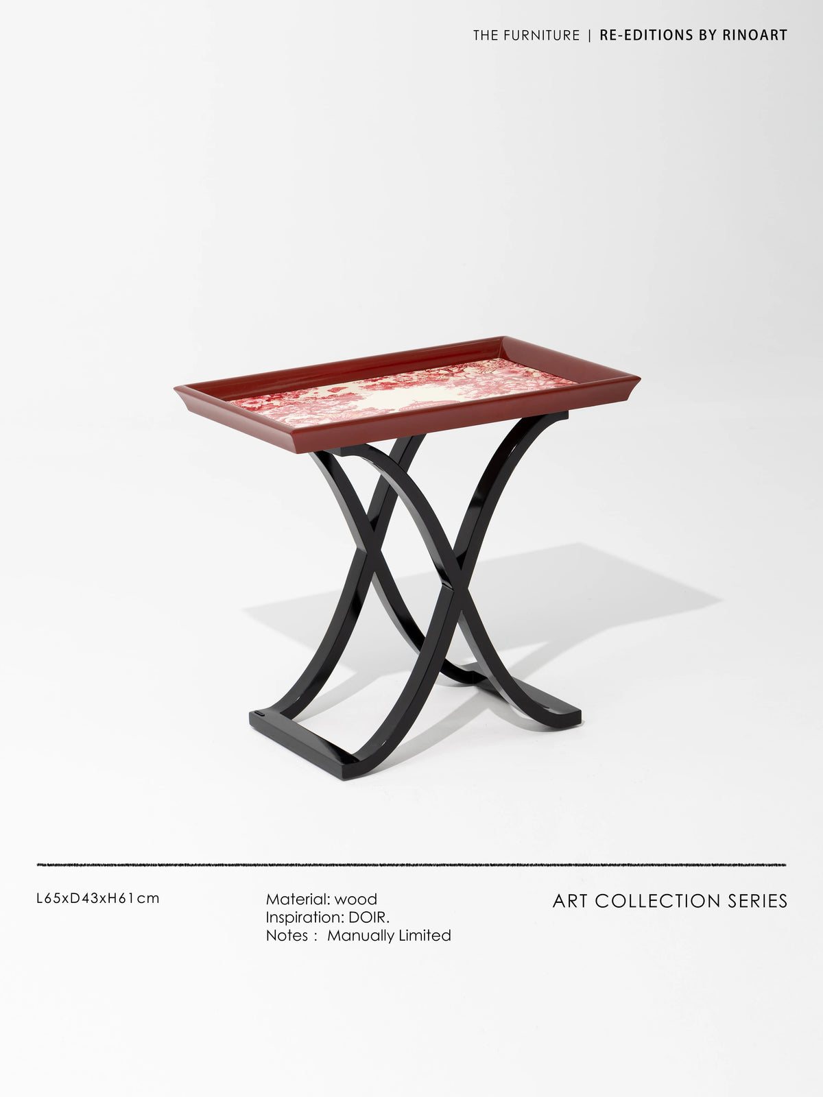 美しいカバノキ製センターテーブル - シックなデザインと優雅な花柄でリビングを彩る hrn-5266