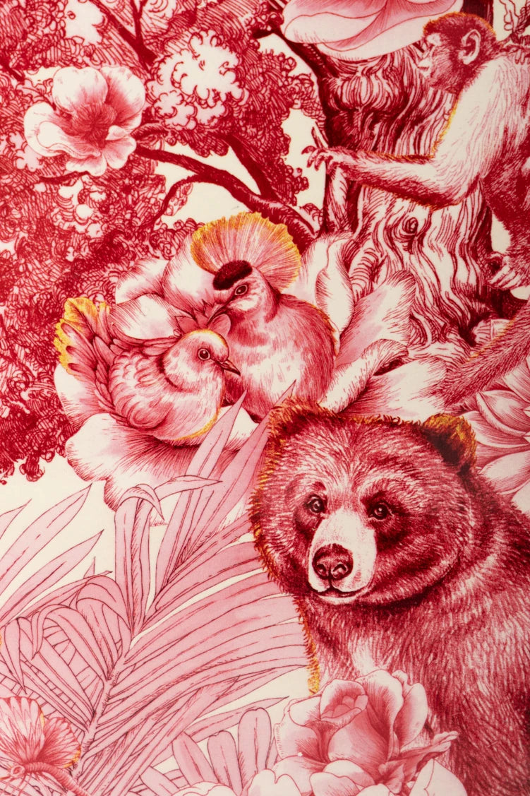 美しいカバノキ製センターテーブル - シックなデザインと優雅な花柄でリビングを彩る hrn-5266