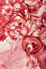 美しいカバノキ製センターテーブル - シックなデザインと優雅な花柄でリビングを彩る hrn-5266