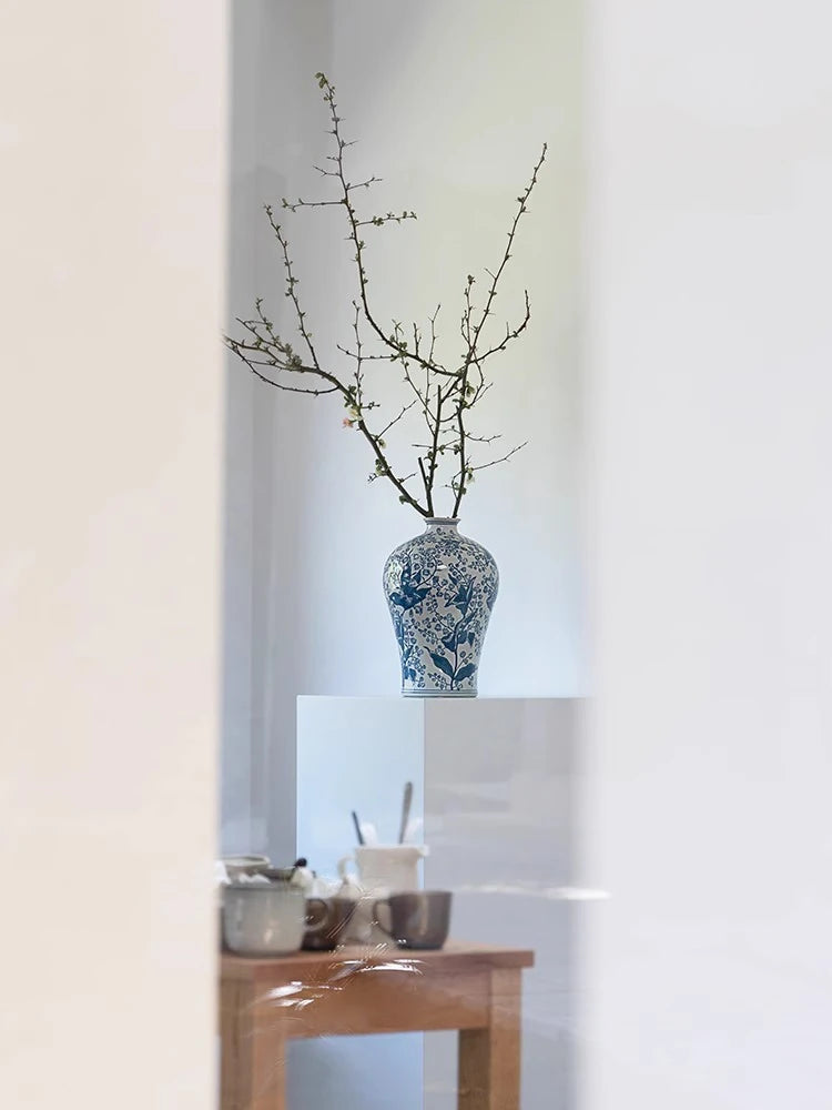 美しいカバノキ製センターテーブル - シックなデザインと優雅な花柄でリビングを彩る hrn-5266