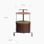 おしゃれなPUレザーとステンレス製センターテーブル|ウォールナットデザインでインテリアをアップデート! hrn-5267