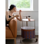 おしゃれなPUレザーとステンレス製センターテーブル|ウォールナットデザインでインテリアをアップデート! hrn-5267