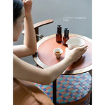 おしゃれなPUレザーとステンレス製センターテーブル|ウォールナットデザインでインテリアをアップデート! hrn-5267