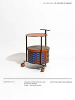 おしゃれなPUレザーとステンレス製センターテーブル|ウォールナットデザインでインテリアをアップデート! hrn-5267