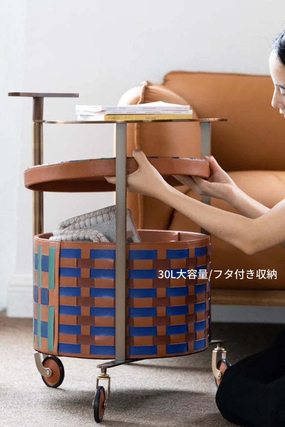 おしゃれなPUレザーとステンレス製センターテーブル|ウォールナットデザインでインテリアをアップデート! hrn-5267