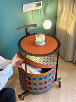 おしゃれなPUレザーとステンレス製センターテーブル|ウォールナットデザインでインテリアをアップデート! hrn-5267