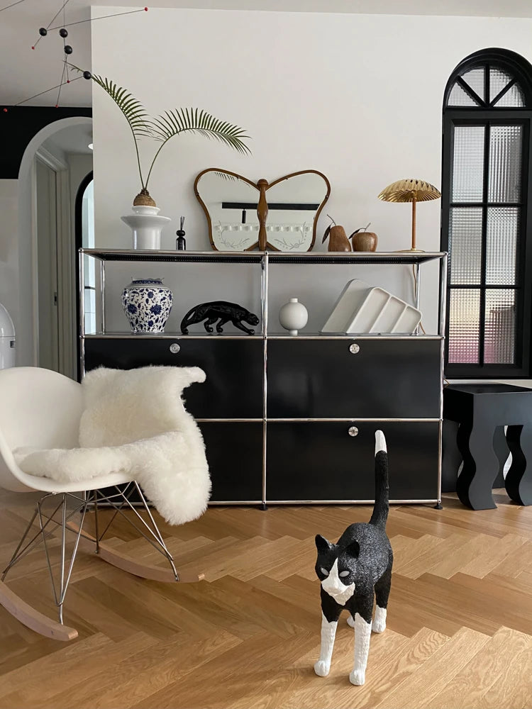 蝶型デザインのガラスミラー | 無垢材フレームのハンドカット仕上げ | おしゃれなインテリアに最適 hrn-5268