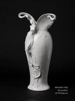 蝶型デザインのガラスミラー | 無垢材フレームのハンドカット仕上げ | おしゃれなインテリアに最適 hrn-5268