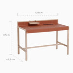 アッシュ材のスタイリッシュなデスク - 合成皮革のデザインが魅力的! hrn-5269