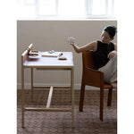 アッシュ材のスタイリッシュなデスク - 合成皮革のデザインが魅力的! hrn-5269