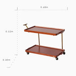 レトロな銅とオーク製カート | 中世リイシューシリーズ | おしゃれなインテリアトレイ hrn-5272