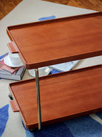 レトロな銅とオーク製カート | 中世リイシューシリーズ | おしゃれなインテリアトレイ hrn-5272