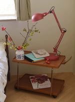 レトロな銅とオーク製カート | 中世リイシューシリーズ | おしゃれなインテリアトレイ hrn-5272