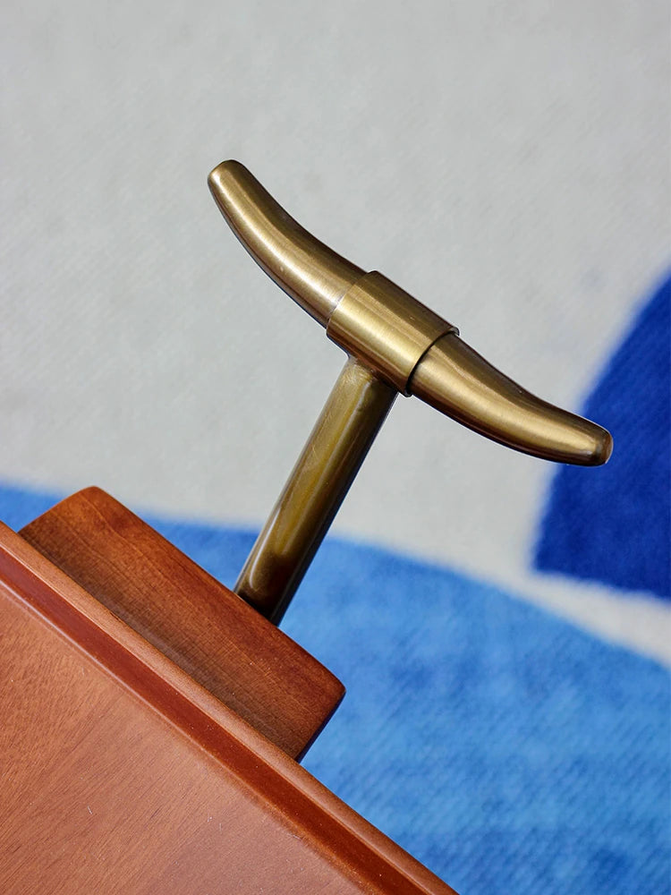 レトロな銅とオーク製カート | 中世リイシューシリーズ | おしゃれなインテリアトレイ hrn-5272