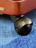 レトロな銅とオーク製カート | 中世リイシューシリーズ | おしゃれなインテリアトレイ hrn-5272