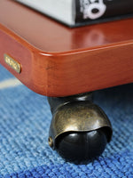 レトロな銅とオーク製カート | 中世リイシューシリーズ | おしゃれなインテリアトレイ hrn-5272