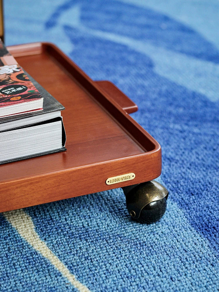 レトロな銅とオーク製カート | 中世リイシューシリーズ | おしゃれなインテリアトレイ hrn-5272