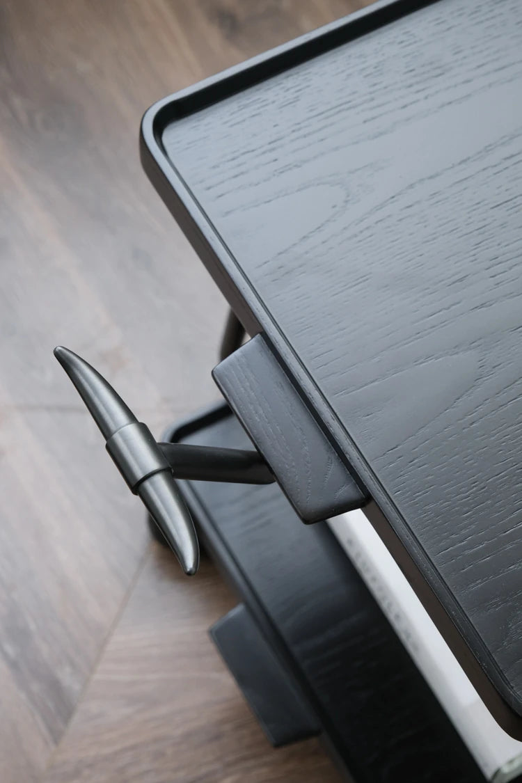 レトロな銅とオーク製カート | 中世リイシューシリーズ | おしゃれなインテリアトレイ hrn-5272