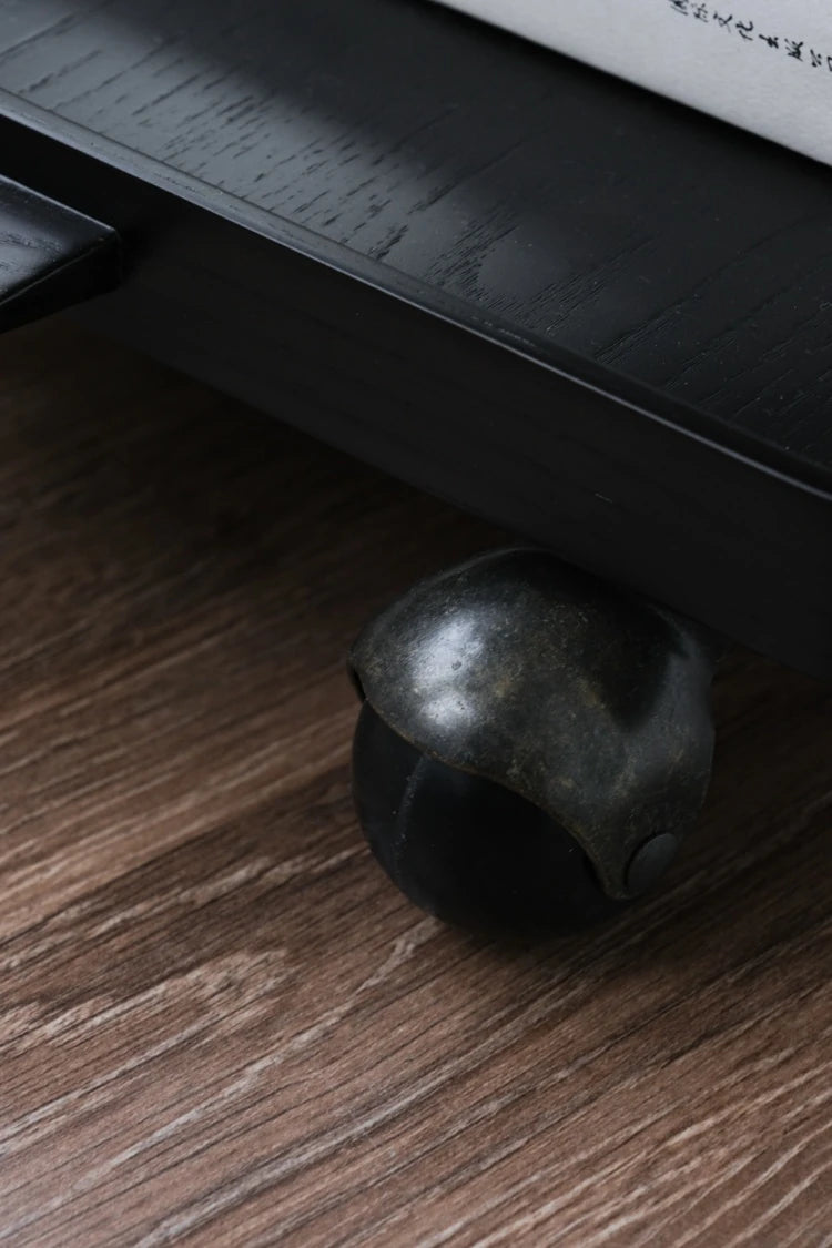 レトロな銅とオーク製カート | 中世リイシューシリーズ | おしゃれなインテリアトレイ hrn-5272