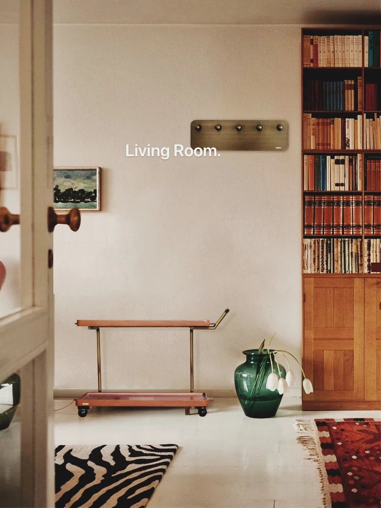 レトロな銅とオーク製カート | 中世リイシューシリーズ | おしゃれなインテリアトレイ hrn-5272