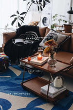 レトロな銅とオーク製カート | 中世リイシューシリーズ | おしゃれなインテリアトレイ hrn-5272