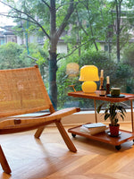 レトロな銅とオーク製カート | 中世リイシューシリーズ | おしゃれなインテリアトレイ hrn-5272