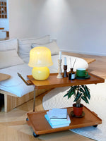 レトロな銅とオーク製カート | 中世リイシューシリーズ | おしゃれなインテリアトレイ hrn-5272