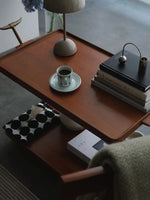 レトロな銅とオーク製カート | 中世リイシューシリーズ | おしゃれなインテリアトレイ hrn-5272