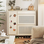 無垢材製のスタイリッシュキャビネット - 多層板仕上げで機能的な収納スペースを提供! hrvr-5082