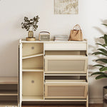 無垢材製のスタイリッシュキャビネット - 多層板仕上げで機能的な収納スペースを提供! hrvr-5082