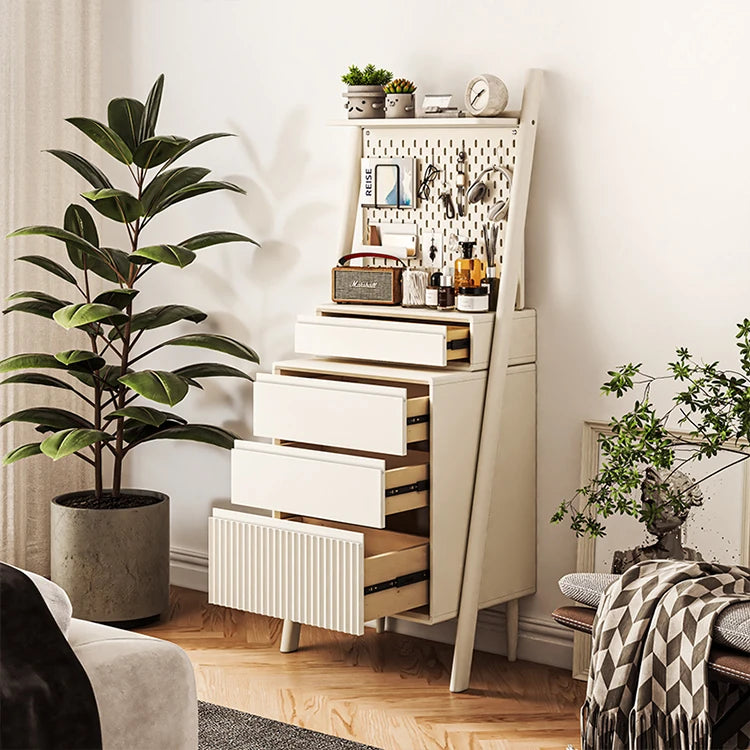 無垢材パイン使用!スタイリッシュキャビネット - 多機能収納でお部屋をスッキリ整理! hrvr-5084