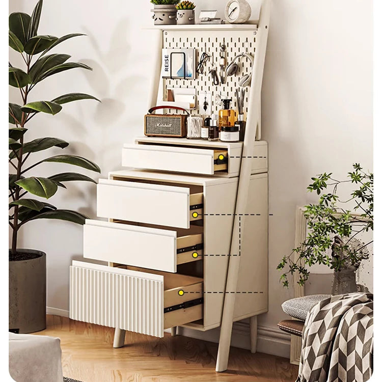 無垢材パイン使用!スタイリッシュキャビネット - 多機能収納でお部屋をスッキリ整理! hrvr-5084