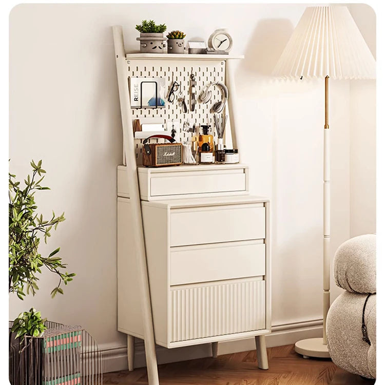 無垢材パイン使用!スタイリッシュキャビネット - 多機能収納でお部屋をスッキリ整理! hrvr-5084