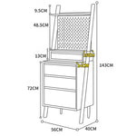 無垢材パイン使用!スタイリッシュキャビネット - 多機能収納でお部屋をスッキリ整理! hrvr-5084