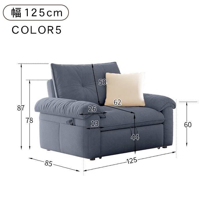 リクライニング ソファーベッド|伸縮式 折りたたみ 2WAY 多機能 省スペース hs-7624