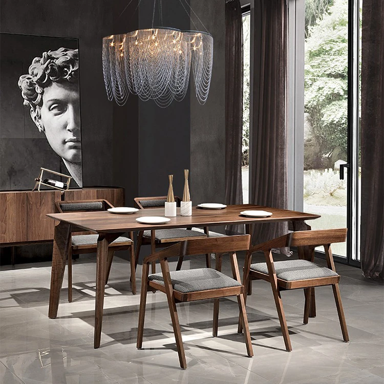 モダンデザインアッシュ材テーブル|スタイリッシュな食卓に最適 hsg-1979