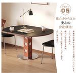 無垢材バウハウスデザイン 多機能ダイニングテーブル セラミック天板 正方形折りたたみラウンド hsgmy-5726