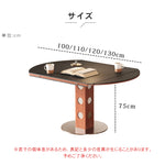 無垢材バウハウスデザイン 多機能ダイニングテーブル セラミック天板 正方形折りたたみラウンド hsgmy-5726