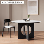 無垢材ラウンドテーブル セラミック天板 ピュアホワイト モダンミニマル hsgmy-5729