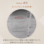 北欧風コンパクト住宅向け シンプル ラウンドアクリルセラミック天板 浮遊デザインダイニングテーブル hsgmy-5734