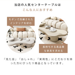 北欧風デザインのモダンセンターテーブル - 上質マットホワイト仕上げ hsj-2251