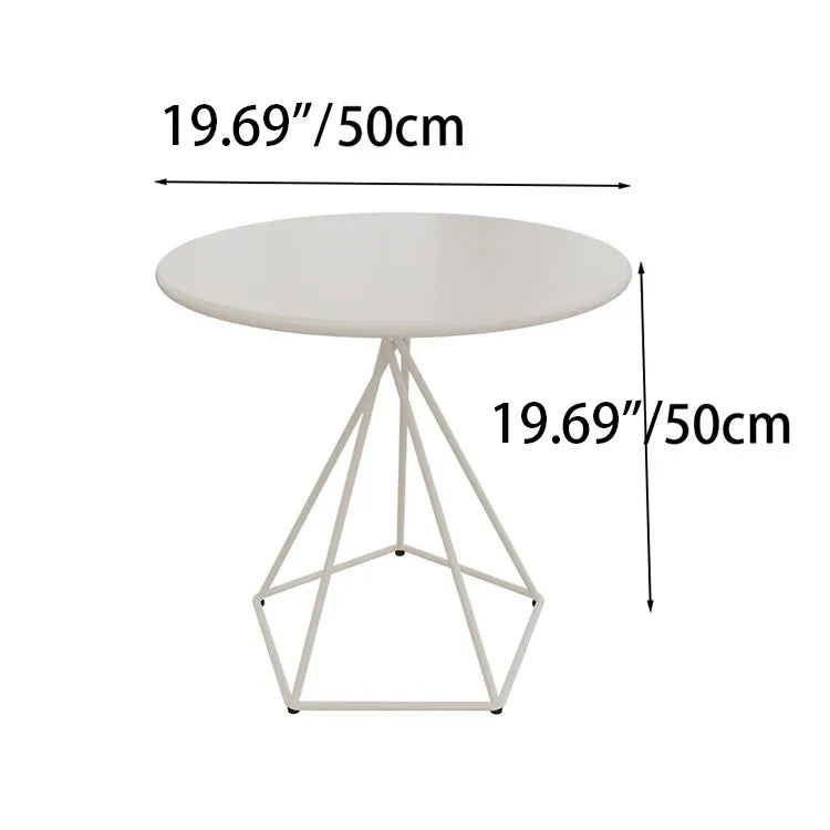 北欧風デザインのモダンホワイトセンターテーブル!シンプルな金属脚でスタイリッシュに?アクセント hsj-2266