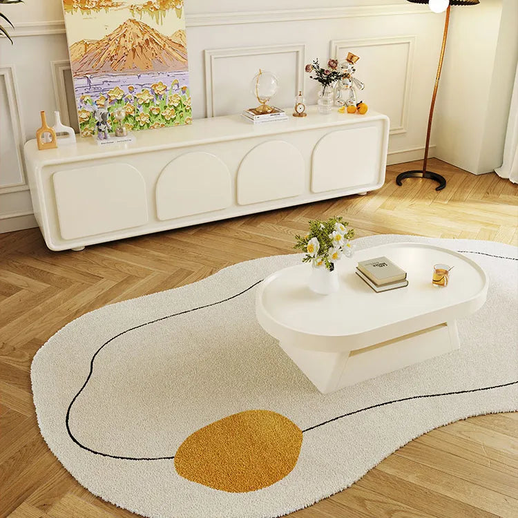 モダンなデザインが魅力のホワイトセンターテーブル | シンプル&エレガントなリビングに最適 hsj-2269