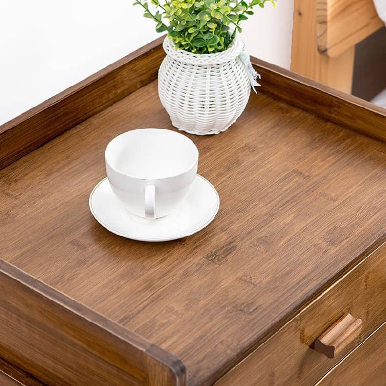 竹製ナイトテーブル|スタイリッシュなデザインと機能性アップ hsl-297