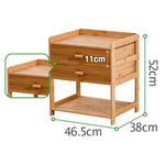 竹製ナイトテーブル|スタイリッシュなデザインと機能性アップ hsl-297