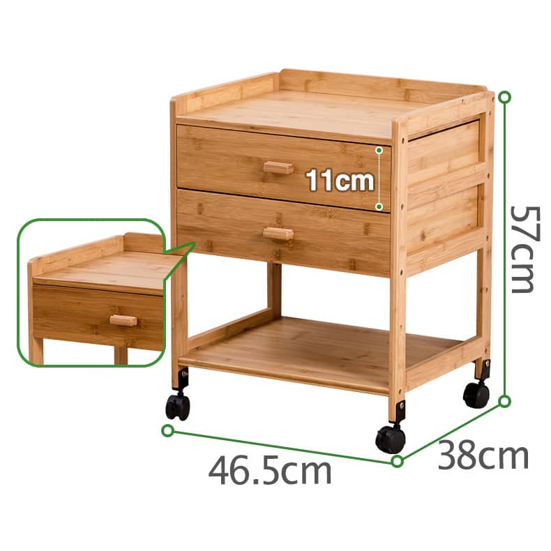 竹製ナイトテーブル|スタイリッシュなデザインと機能性アップ hsl-297